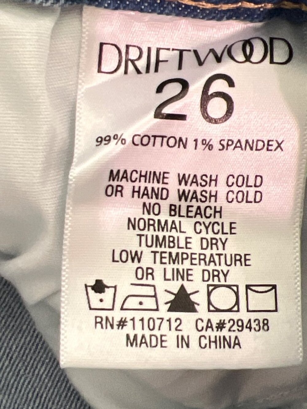 FREE PEOPLE x DRIFTWOOD Parker Love Note Embroidered Barrel Jeans Blue Sz 26 EUC - Picture 7 of 7